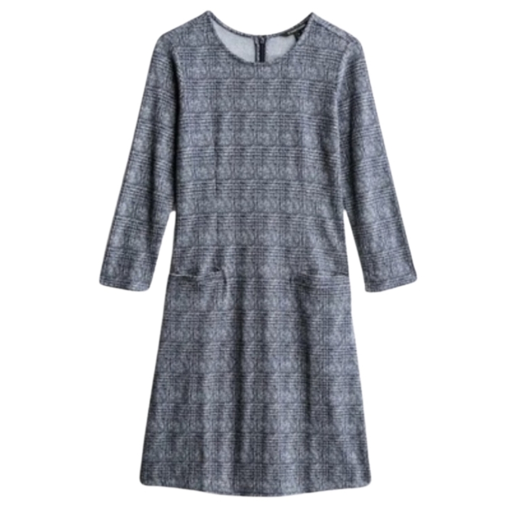 41 Hawthorn Aniya Navy Blue 3X Jacquard Knit Dress 2619-j